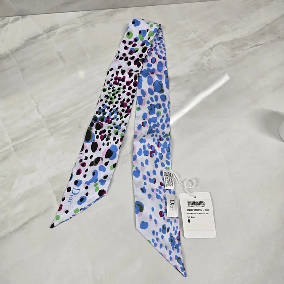 Dior Multicolor Silk Twilly Scarf