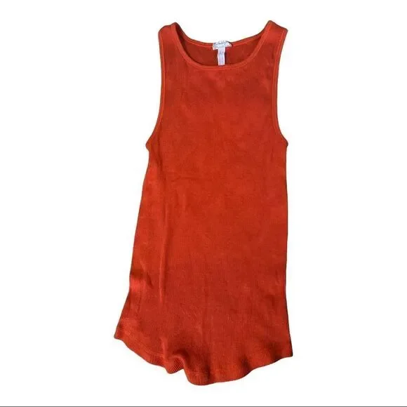 Free People | Intimately Free People Orange Ribbed Tank | XS/S