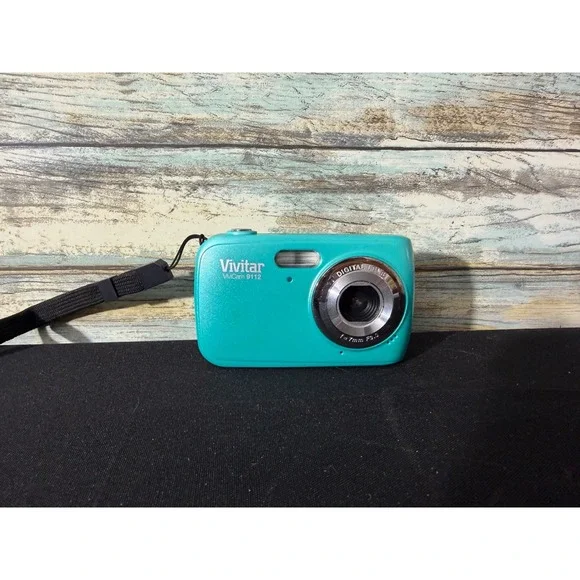 Vivitar ViviCam 9112 Digital Camera Teal Compact Point & Shoot 7mm f/3.0 EUC