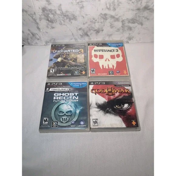 Ps3 PlayStation 3 Games Resistance 3 Uncharted 3 God Of War 3 Ghost Recon CIB