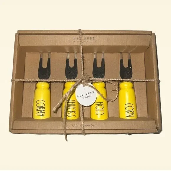 Rae Dunn CORNY SHUCKS HOLD CORN corn holders