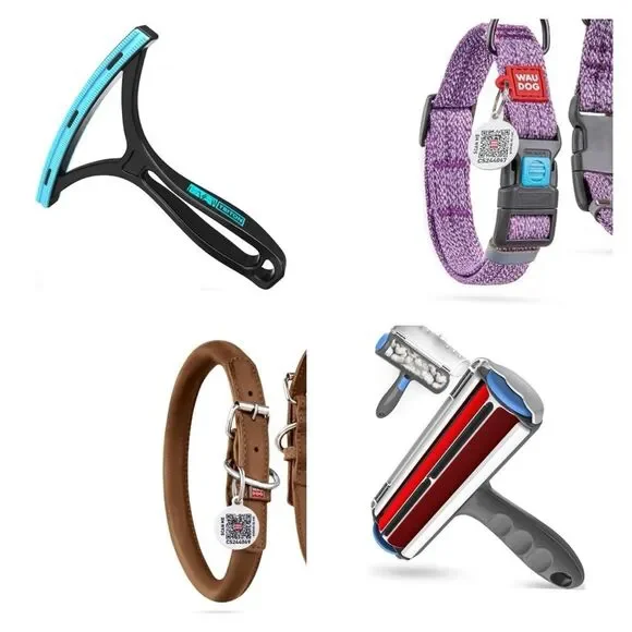 Brand new Bundle of Dog Collars and Pet Hair cleaner