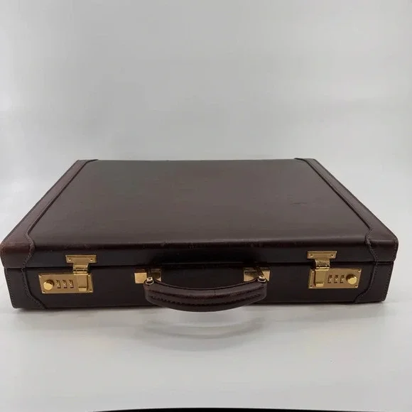 Mark Cross Vintage Leather Brown Briefcase