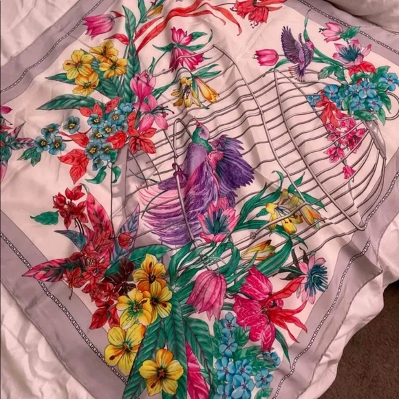 DIOR authentic Silk Scarf/Wrap -35”x35” 100% silk Made in Italy