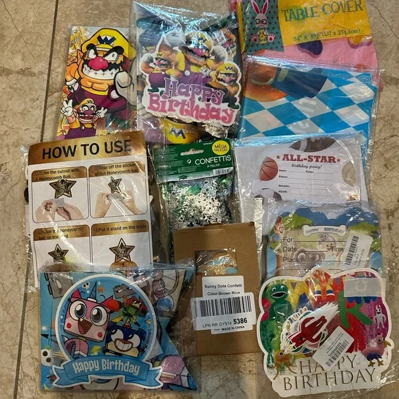Party birthday supplies