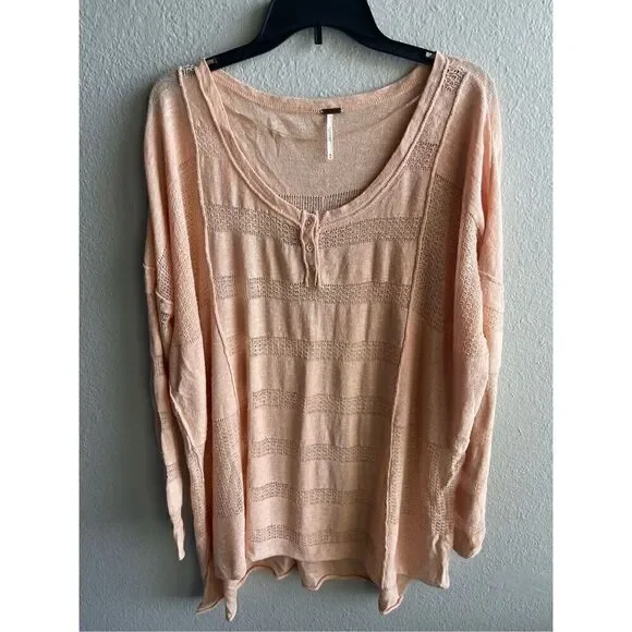 ❤️Free People Semi Sheer Oversize Tunic Top