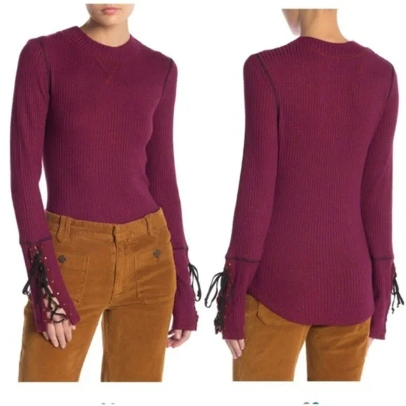 Free People women S Mountaineer‎ cuff mock neck