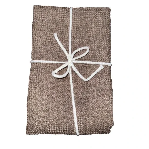 Pottery Barn Belgian Linen Standard Pillow Sham Taupe Neutral Textured 26x20