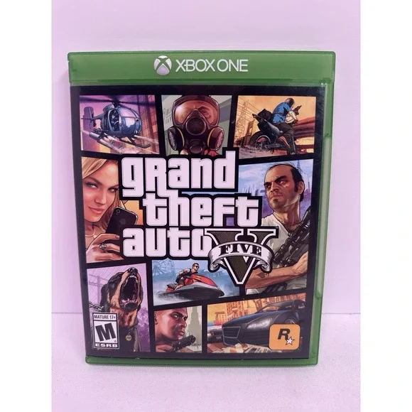 GTA V Xbox One Grand Theft Auto 5 Complete CIB Tested Working Clean Disc
