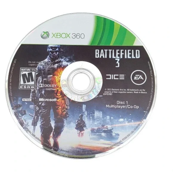 Battlefield 3 Limited Edition Disc 1 Only Xbox 360, 2011