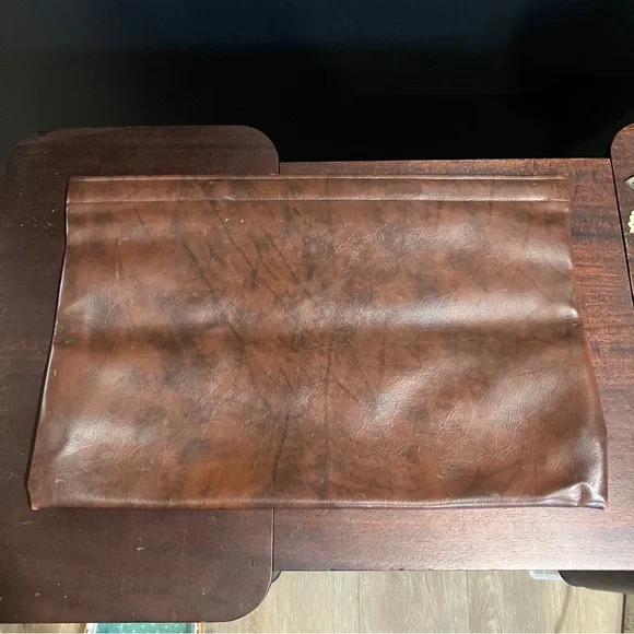 Vintage Hazel USA Large Leather Document Holder / Portfolio Spring Open Closure