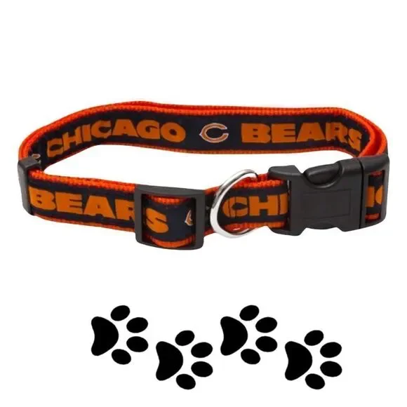 NFL Pets First Dog Collar Chicago Bears Foitbsll Small NWT