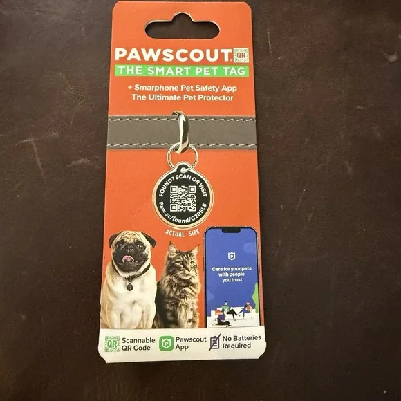 Pawscout QR The Smart Pet Tag Finder for Dogs and Cats Connects To Your Phone
