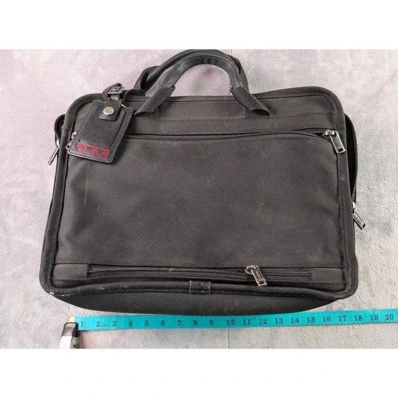 Tumi Alpha Essential Briefcase Laptop Cabin Bag Expandable For Clothes 26130D4