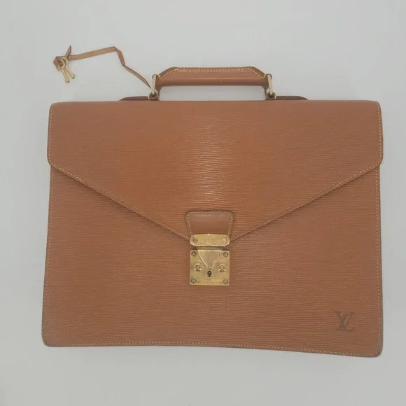 Louis Vuitton Epi Leather Serviette Conseiller Briefcase Attaché Brown MI815 VTG