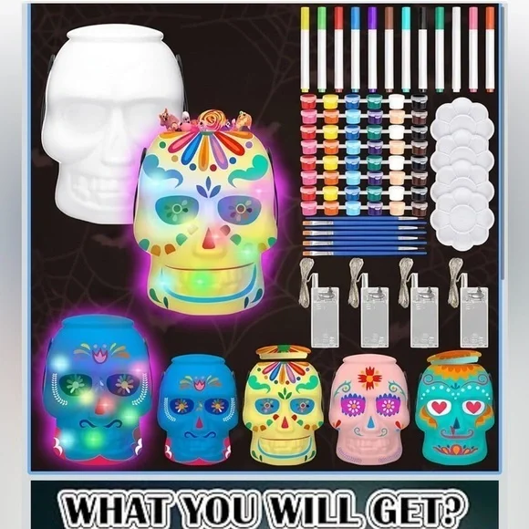 DIY Skull Candy Party Set - Multicolor