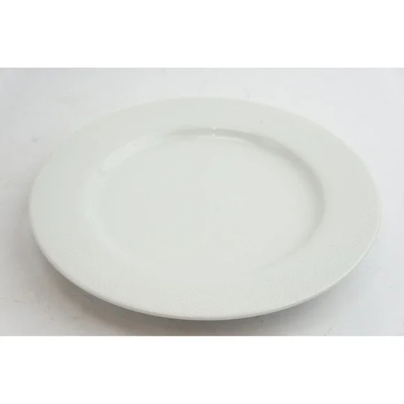 Pottery Barn Textured Salad Plate 5570952 Porcelain Crosshatch Rim China VGC