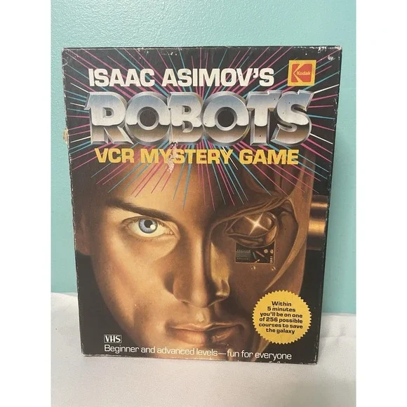 VINTAGE 1988 Isaac Asimov Robots VCR Mystery Gameby Kodak-Great Shape,Complete!‎