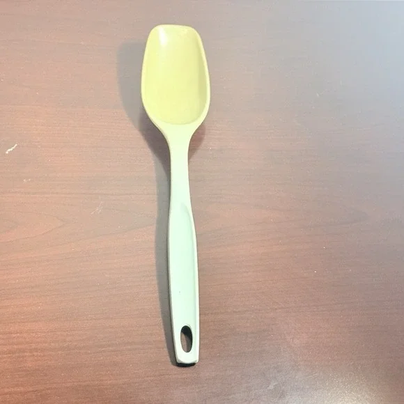 Vintage NYLON PLASTIC‎ FOLEY Retro Beige Spoon Solid SERVING MIXING Utensil