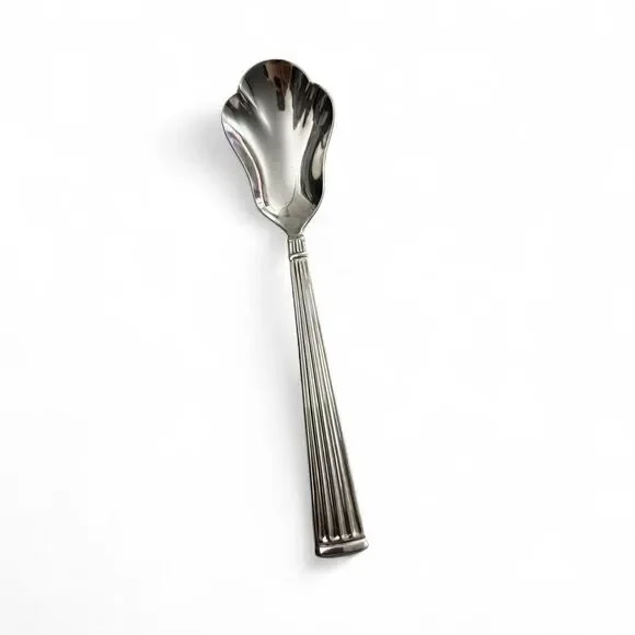 SAVANNAH Pfaltzgraff Schematics Mackenzie flatware pattern - Sugar Shell Spoon.
