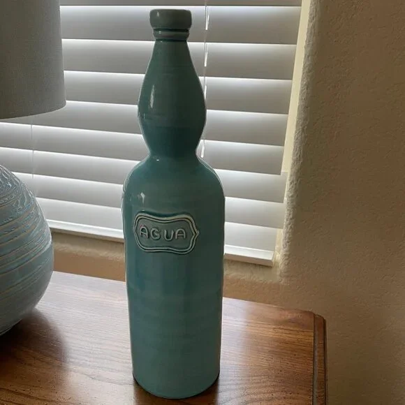 Pottery Barn Ceramic AGUA Carafe Made in Italy