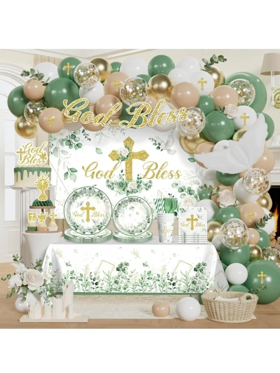 294pcs Baptism Decorations