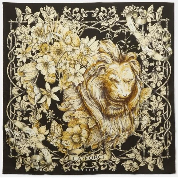 Dior Black La Force Silk Scarf