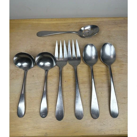 Stanley Roberts Stainless Flatware 7 Replacement Pieces‎ Satin Modern Taiwan SRB