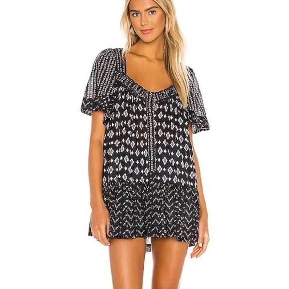 Free People Hearts Desire Printed Tunic or Mini Dress