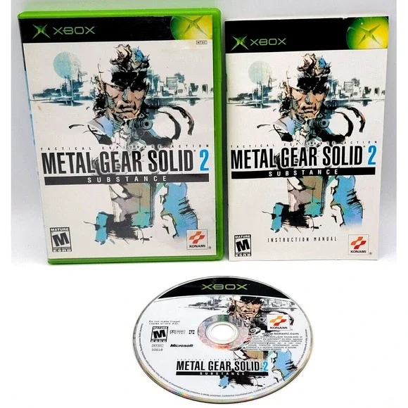 METAL GEAR SOLID 2‎ SUBSTANCE XBOX GAME CIB COMPLETE IN BOX KONAMI