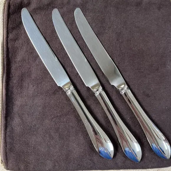 Towle Stainless Dinner Knife Boston Antique 9.25 Inch 18/10 Japan Lot of 3
