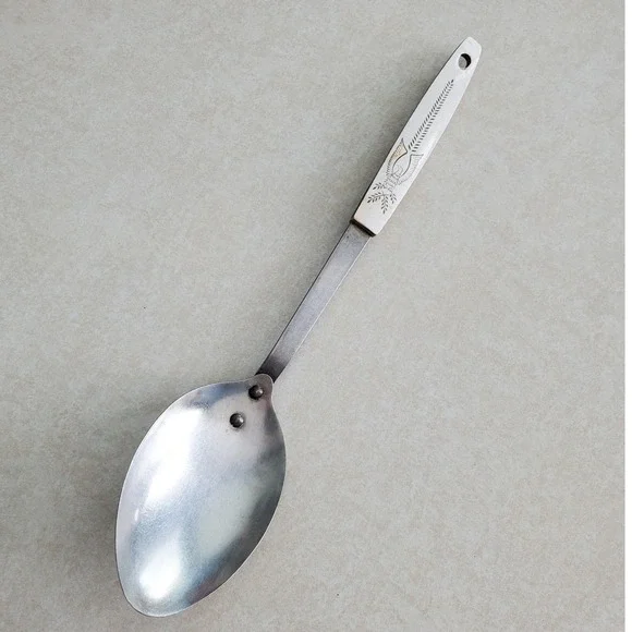 Vtg Regent Serving Spoon Silver White Eagle Pattern Stainless Japan Vintage 12in