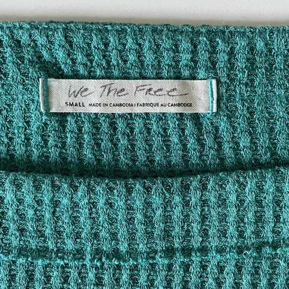 Free People North Shore Waffle Top Oversized Pullover Tunic