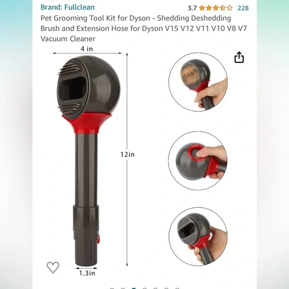 Pet Grooming Tool Kit for Dyson DeShedding Brush attachment