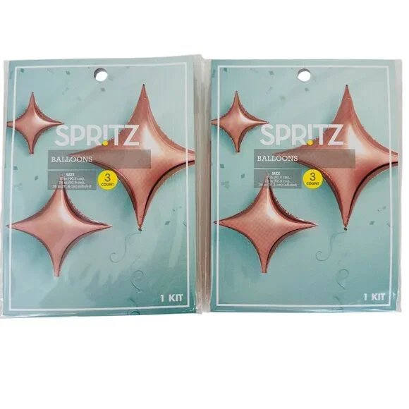 Spritz Party Balloons Rose Gold Shiny 3ct (16