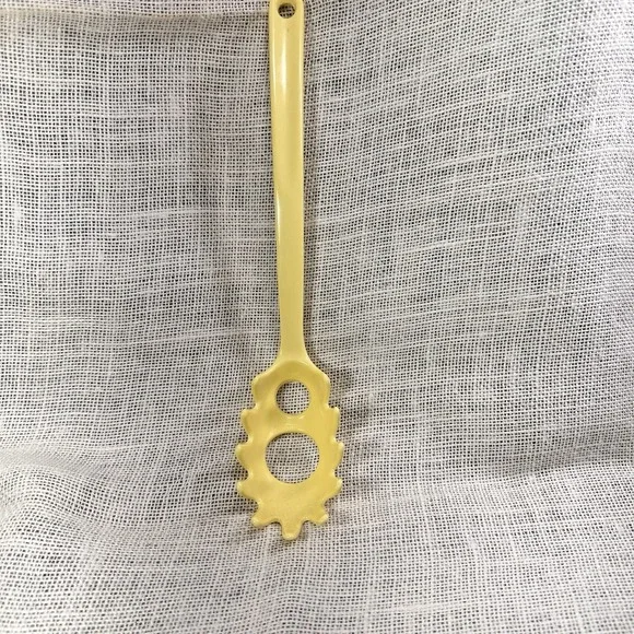 Vintage Trudeau Yellow Pasta‎ Server Spaghetti Spoon Mid Cent 4005 Kitchen 1970s