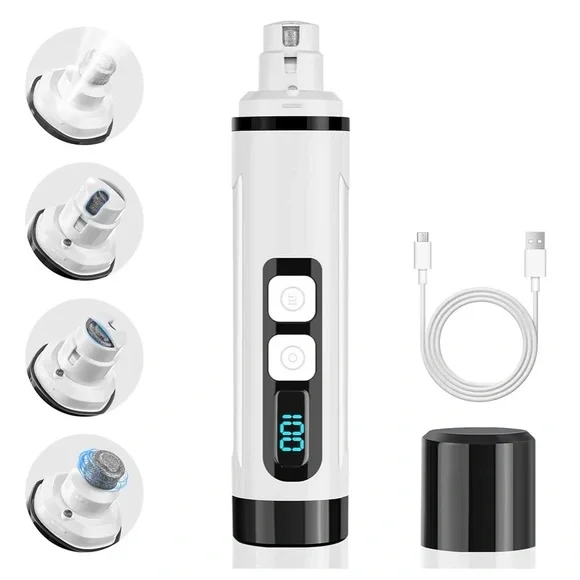 Pet Armour Dog Nail Grinder Quiet Electric LED 2 Speed Rechargeable Pet Grooming
