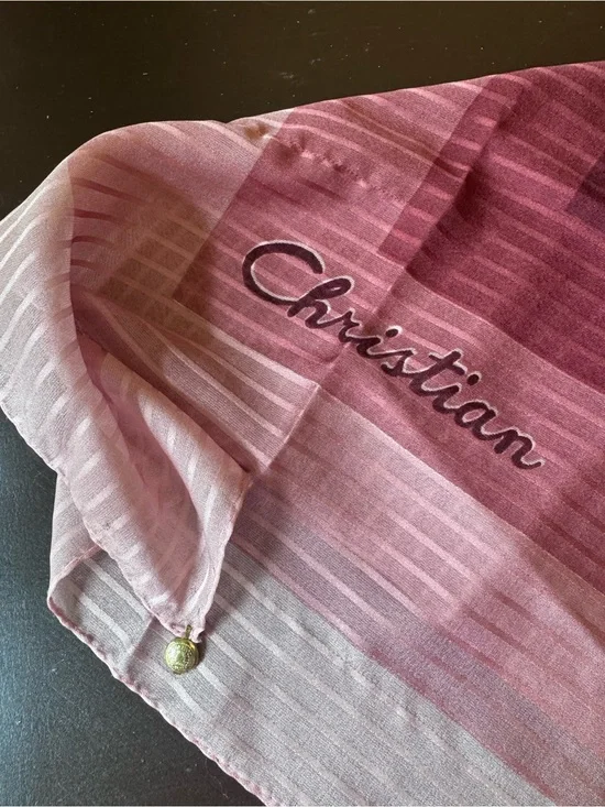 Christian Dior Signature Pink Ombre Scarf