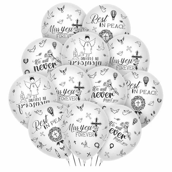 Elegant White Balloons with Black Script