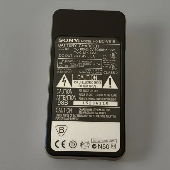OEM Sony Battery Charger BC-V615 Only For NP-F330 Battery Authentic Genuine