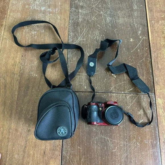 GE X5‎ Power Pro Series 14.1 MP Digital Camera with 15X Optical Zoom Red WORKS