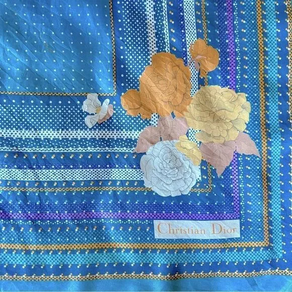 Christian Dior Silk Floral Scarf