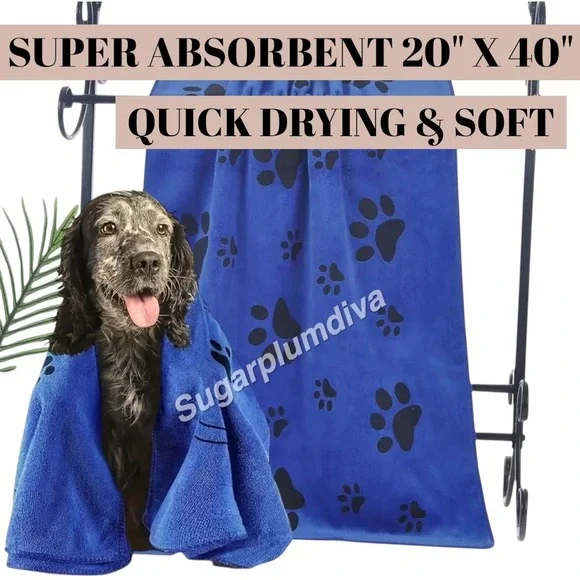 Toallas de microfibra superabsorbentes‎ para mascotas, 50 x 100 cm, paquete de 2