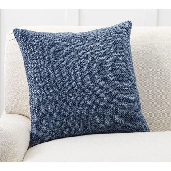 Pottery Barn Blue Textured Accent Pillow