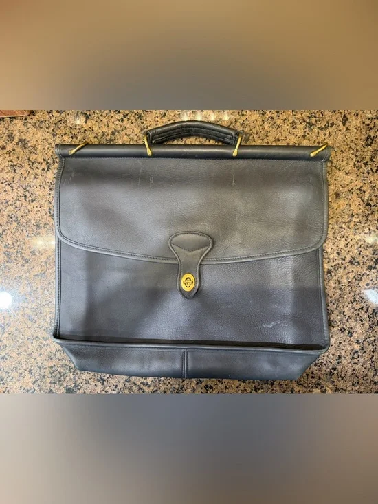 Vintage Jack Georges University Slim Dowel Briefcase #2452