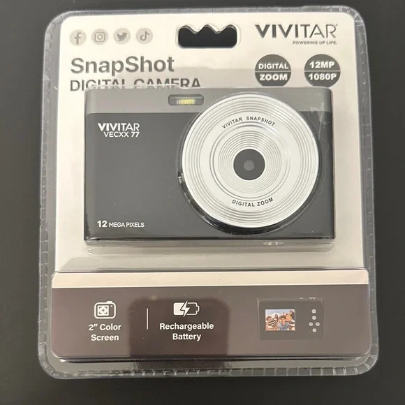 Vivitar VECXX 77 Digital Camera - Black