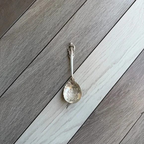 Grande Baroque by Wallace Sterling Silver Christmas 2000 Sugar Spoon