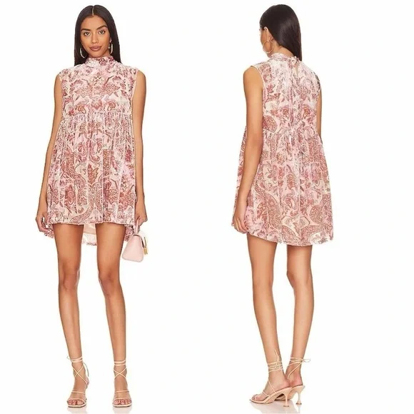 Free People All The Time Velvet Petal Dress Size S