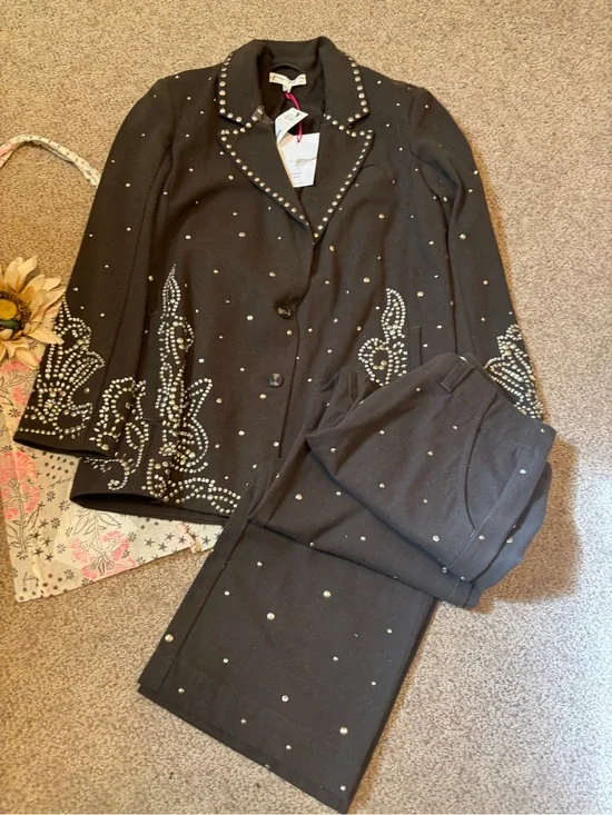 🆕Bnwt Free People Embellished Suit set