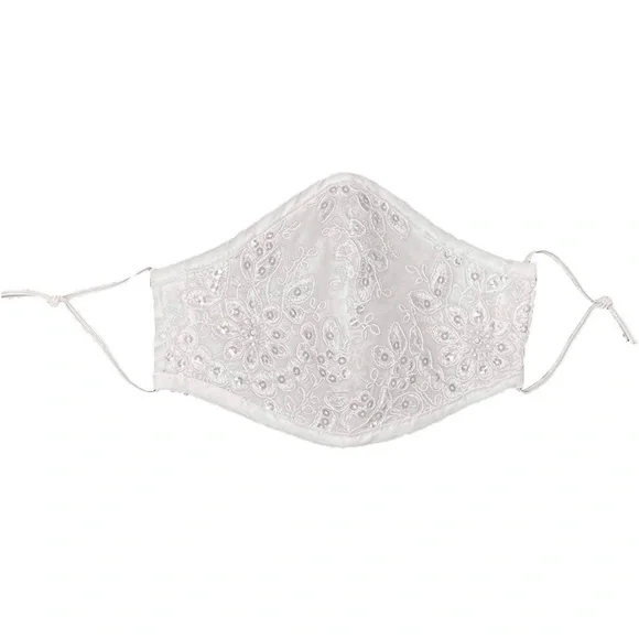 Little girls adjustable wedding face mask
